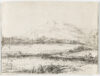 Rembrandt van Rijn Canal with an angler and two swans 1650 etching for sale ets te koop