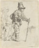 Rembrandt van Rijn - Peasant Family on the Tramp etching for sale buy art ets te koop 2