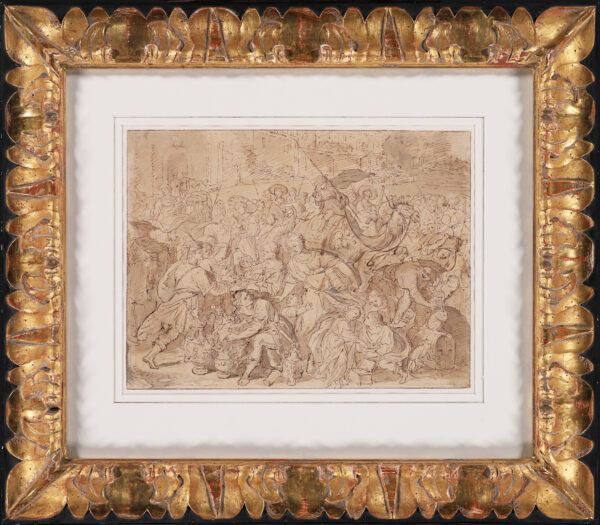 Frans Francken II old master drawing for sale - The Departure of the Israelites from Egypt, c. 1610-1620