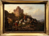 Wouter Verschuur - A driver with his family fording a stream - painting for sale - schilderij te koop