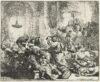 Rembrandt van Rijn etching for sale - Christ Driving the Money Changers from the Temple
