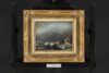 Andreas Schelfhout schilderij te koop painting for sale A winter landscape with skaters on the ice