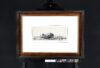 Rembrandt van Rijn etching print for sale ets te koop - Landscape with Cottages and a Hay Barn; Oblong, 1641 framed
