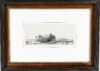 Rembrandt van Rijn etching print for sale ets te koop - Landscape with Cottages and a Hay Barn; Oblong, 1641 frame