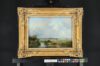 Josephus Gerardus Hans painting for sale / schilderij te koop - Landscape with a village on the horizon, 1848 (frame)
