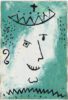 Paul Klee artwork for sale gouache - Kronen-Narr (Crown's Fool), 1938