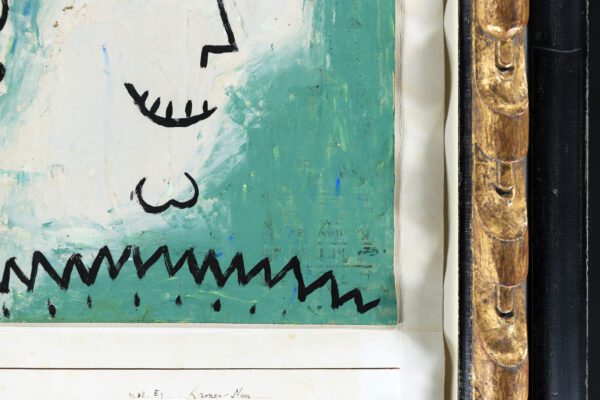 Paul Klee artwork for sale gouache - Kronen-Narr (Crown's Fool), 1938 (signature)