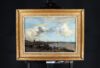 Johan Hendrik van Mastenbroek schilderij te koop / painting for sale - The River Maas near Rotterdam, 1906 frame