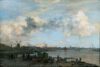 Johan Hendrik van Mastenbroek schilderij te koop / painting for sale - The River Maas near Rotterdam, 1906 kf