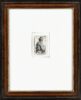Rembrandt van Rijn Etching print for sale - Old man seen from behind, profile right; half figure 1629 frame