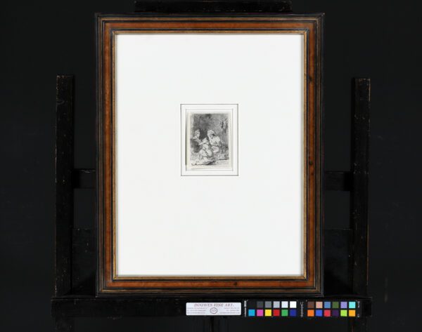 Rembrandt van Rijn etching lifetime print for sale / ets te koop - The Holy Family, c. 1632 framed