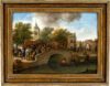 Jan Steen painting for sale schilderij te koop - A lively annual Fair and Kermesse, possibly in Warmond, with many figures and two boats frame