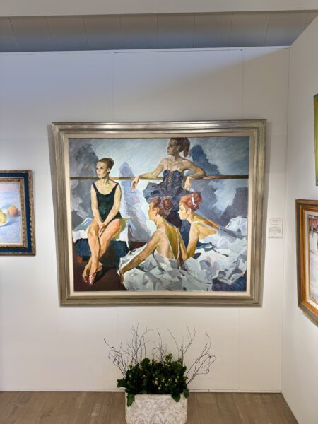 Konstantin Lomykin painting for sale - Four ballerinas at the Odessa ballet school, 1974 (framed)