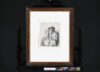 Rembrandt van Rijn etching for sale rare counterproof - Clement de Jonghe, Printseller, 1651 (frame)
