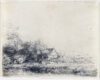 Rembrandt van Rijn etching for sale / ets te koop - Landscape with a Cow drinking, c. 1650 (kf)