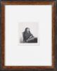 Rembrandt van Rijn etching for sale - The Artist's Mother seated at a Table, looking right; three Quarter Length, c. 1631 (framed)