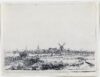 Rembrandt van Rijn etching for sale / ets te koop - View of Amsterdam from the Kadijk, c. 1641 (kf)