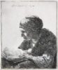 Rembrandt van Rijn etching print for sale / ets te koop / gravure a vendre - Woman reading, 1634 [CM25]