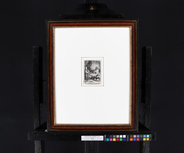 Rembrandt van Rijn etching print for sale / ets te koop / gravure a vendre - Christ at Emmaus; the Smaller Plate, 1634 frame