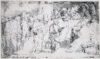 Rembrandt van Rijn etching print for sale / ets te koop / gravure a vendre - Christ disputing with the Doctors, 1652 kf