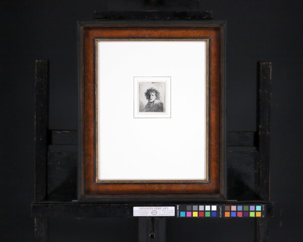 Rembrandt van Rijn etching print for sale / ets te koop / gravure a vendre - Self-Portrait open mouthed, as if shouting; bust, 1630 frame