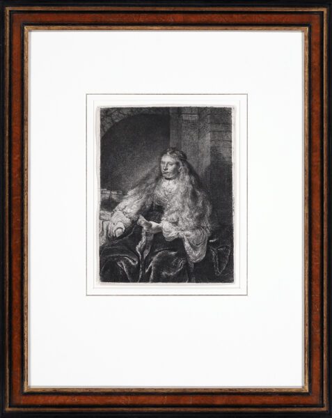 Rembrandt van Rijn etching print for sale / ets te koop / gravure a vendre - The great Jewish bride, 1635 framed