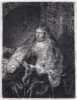 Rembrandt van Rijn etching print for sale / ets te koop / gravure a vendre - The great Jewish bride, 1635 kf