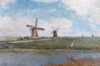 Paul Joseph Constantin Gabriel painting for sale / schilderij te koop / tableaux a vendre - Windmills near Overschie in summer / windmolens Overschie kf