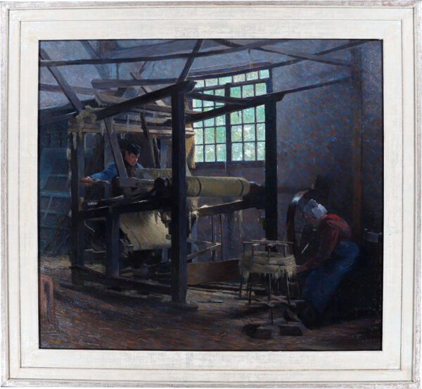 Ferdinand Hart Nibbrig schilderij te koop / painting for sale - The Weaver (framed)