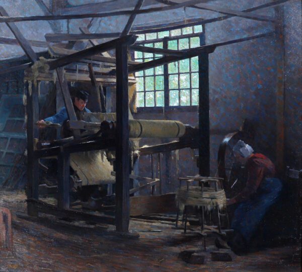 Ferdinand Hart Nibbrig schilderij te koop / painting for sale - The Weaver (kf)