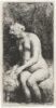 Rembrandt van Rijn ethcing print for sale / ets te koop / gravure a vendre - Woman bathing her feet at a brook, 1658