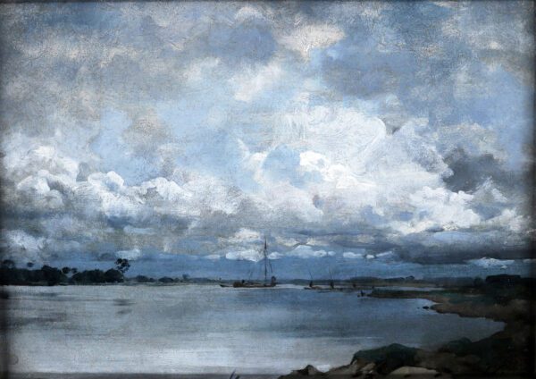 Jan Voerman Senior schilderij te koop / painting for sale - View of the IJssel River kf