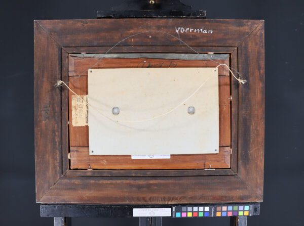 Jan Voerman Senior schilderij te koop / painting for sale - View of the IJssel River verso