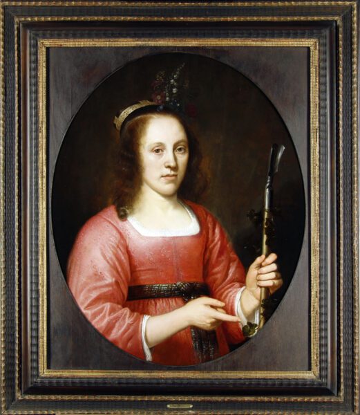 Cuyp Jacob Gerritsz - Portrait of a lady in the guise of a shepherdess (framed)