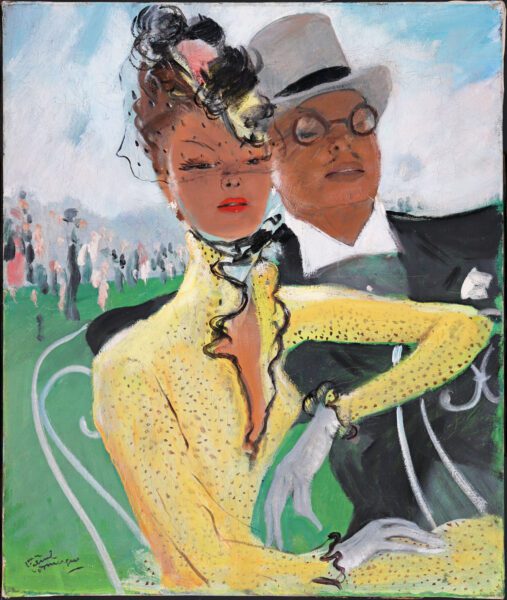 Jean Gabriel Domergue painting for sale / schilderij te koop / tableaux a vendre - Ascot l’Aga Khan (kf)