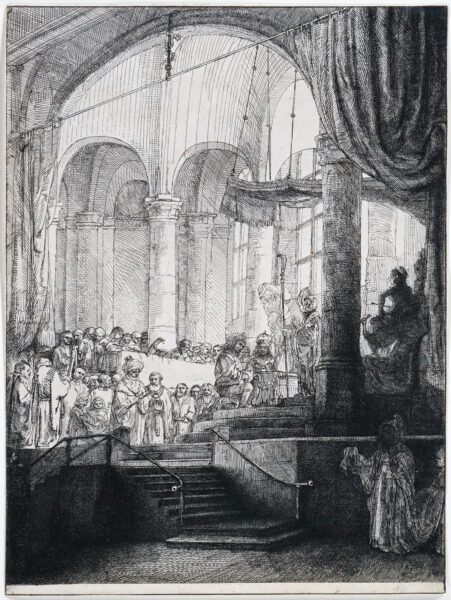 Rembrandt van Rijn etching for sale / ets te koop / gravure a vendre - Medea; or the Marriage of Jason and Creusa, 1648