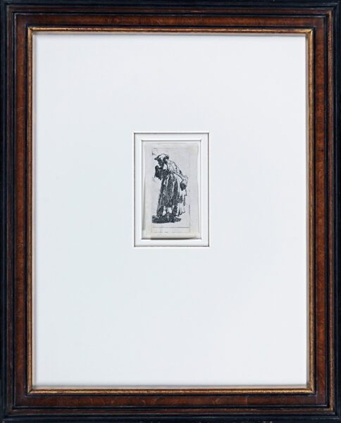 Rembrandt van Rijn etching for sale / ets te koop / gravure a vendre - Old Beggar Woman with a Gourd, c. 1629 [CM26-BK]