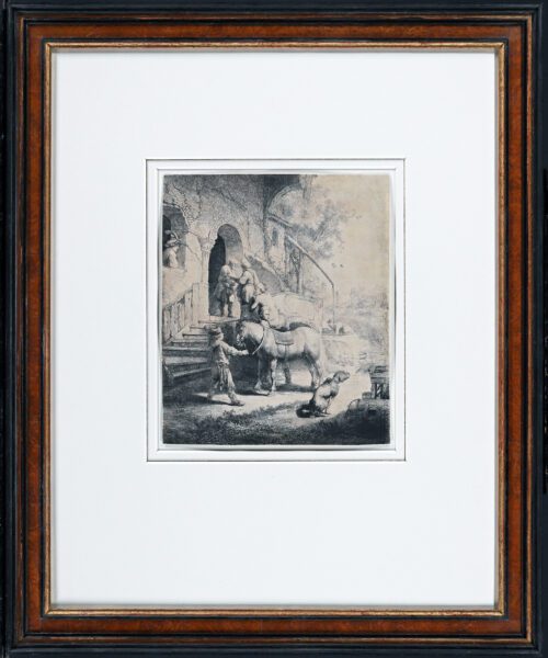 Rembrandt van Rijn etching for sale / ets te koop / gravure a vendre - The Good Samaritan, 1633 f