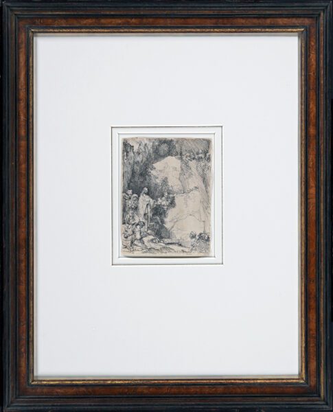 Rembrandt van Rijn etching for sale / ets te koop / gravure a vendre - The Raising of Lazarus; small plate, 1642 [CM25-KF] f