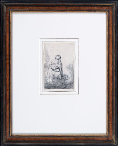 Rembrandt van Rijn etching for sale / ets te koop / gravure a vendre - The Virgin and child in the clouds, 1641 [CM26-BK]