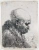 Rembrandt van Rijn etching for sale / ets te koop / gravure a vendre - Bald headed man in profile right; small bust, the artist's father, 1630 kf