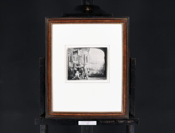 Rembrandt van Rijn etching for sale / ets te koop / gravure a vendre - Peter and John Healing the Cripple at the Gate of the Temple, 1659 (fr