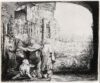 Rembrandt van Rijn etching for sale / ets te koop / gravure a vendre - Peter and John Healing the Cripple at the Gate of the Temple, 1659 (kf)