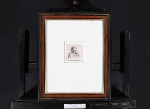 Rembrandt van Rijn etching for sale / ets te koop / gravure a vendre - The Artist’s Mother, Head and Bust; Three quarters right, 1628 (framed)2