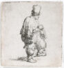 Rembrandt van Rijn etching for sale / ets te koop / gravure a vendre - A Standing Hurdy-Gurdy Player (Polander with arms folded), c. 1631