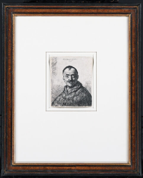 Rembrandt van Rijn etching for sale / ets te koop / gravure a vendre - The First Oriental Head, 1635 (framed)
