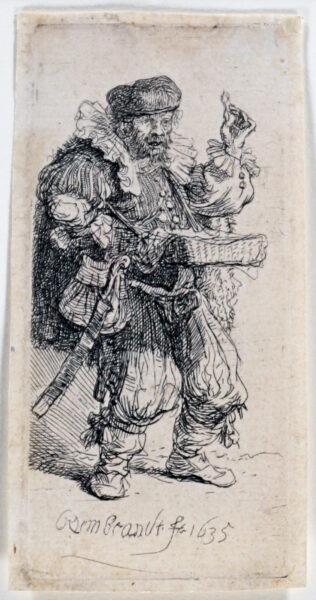 Rembrandt van Rijn - etching for sale / ets te koop / gravure a vendre - The Quacksalver, 1635 kf