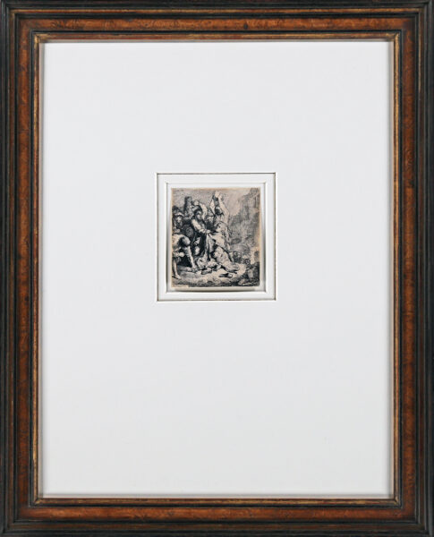 Rembrandt van Rijn etching for sale / ets te koop / gravure a vendre - The stoning of St. Stephen, c. 1635 2