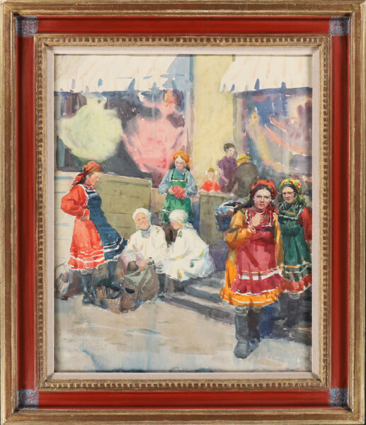 Lyubov Shanina artwork for sale Ukrainian girls at the Market, 1960 2