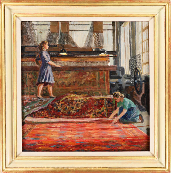 Ekaterina Sergeevna Zernova artwork for sale / schilderij te koop - Finishing the Carpets, 1955 3